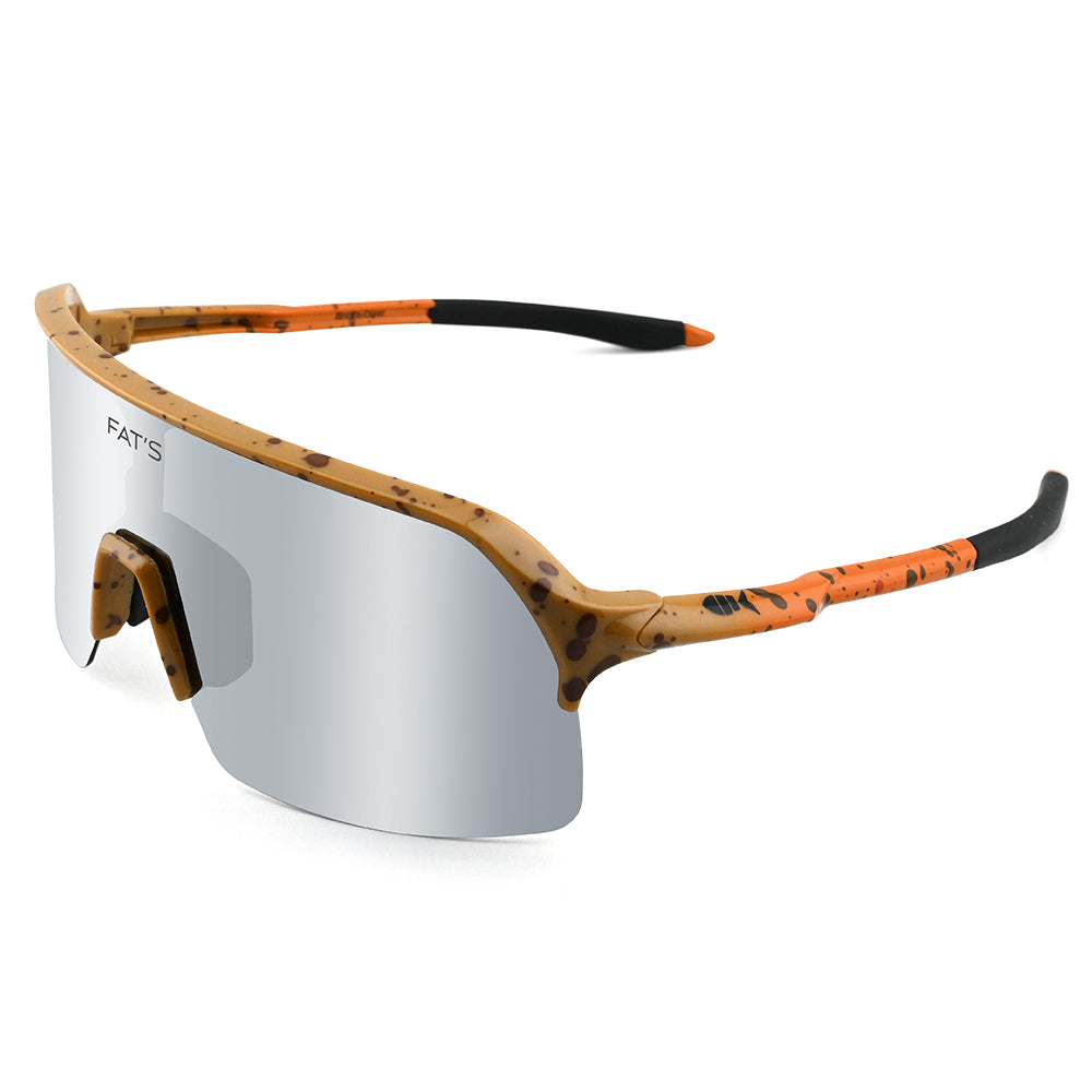 Fats Brown Trout sunglasses with silver replacement lens.