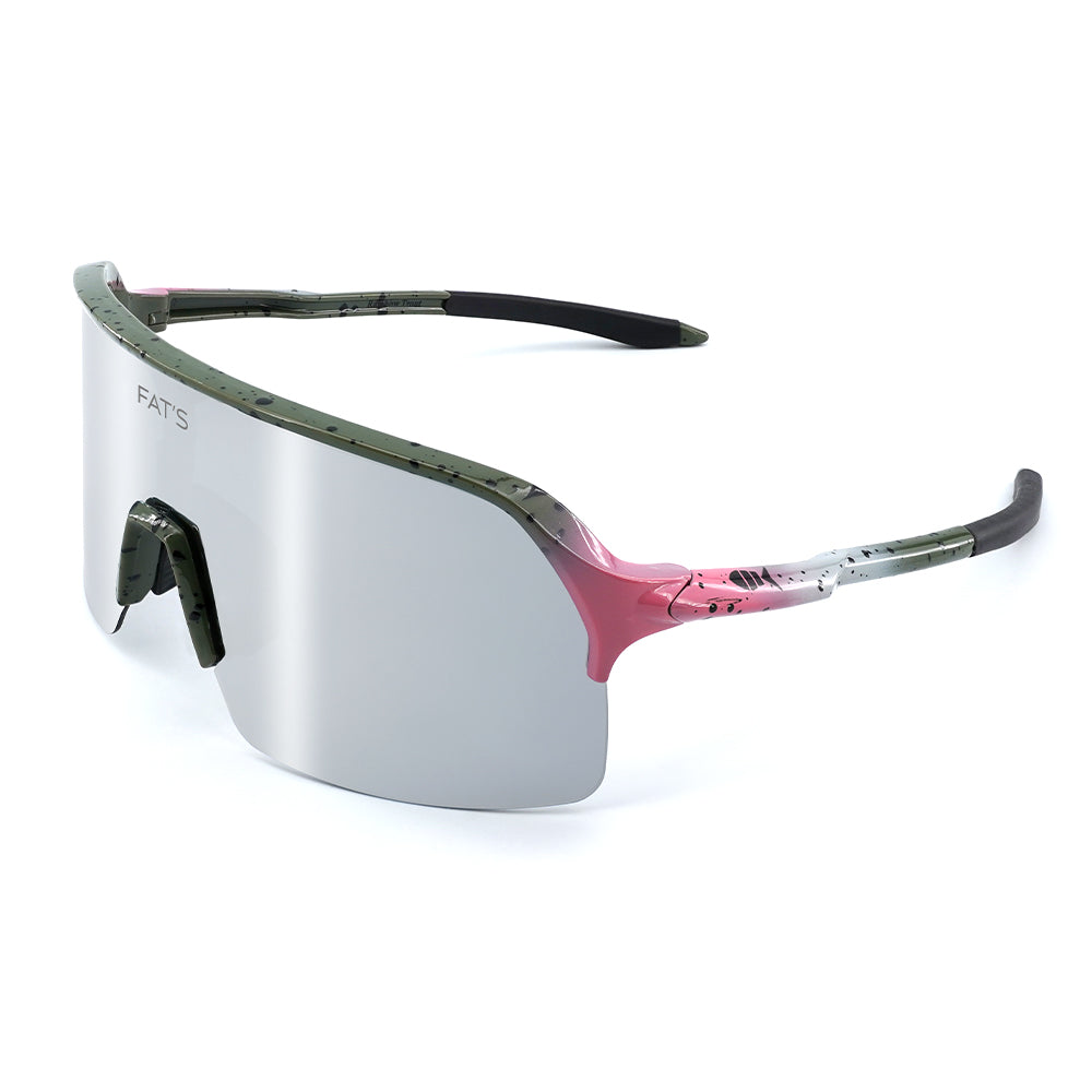 Fats Rainbow Trout sunglasses with a silver replacement lens.