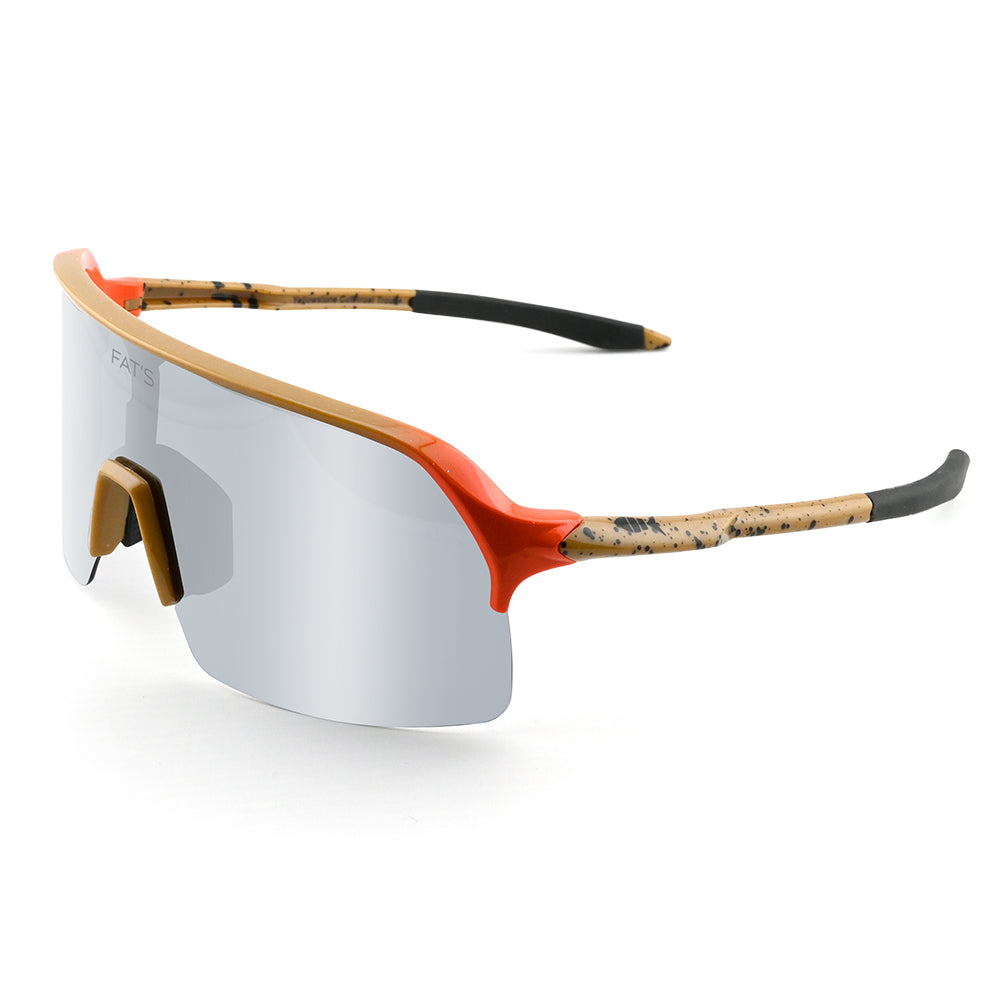 Fats Yellowstone Cutthroat Trout sunglasses with a silver replacement lens.