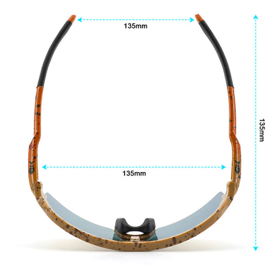 A photo from above looking down at the top of Fats Brown Trout sunglasses.
