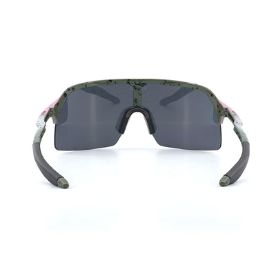 A photo looking at the back of Fats Rainbow Trout sunglasses.