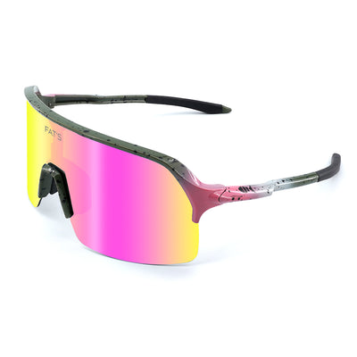 Fats Rainbow Trout sunglasses with a pink replacement lens.