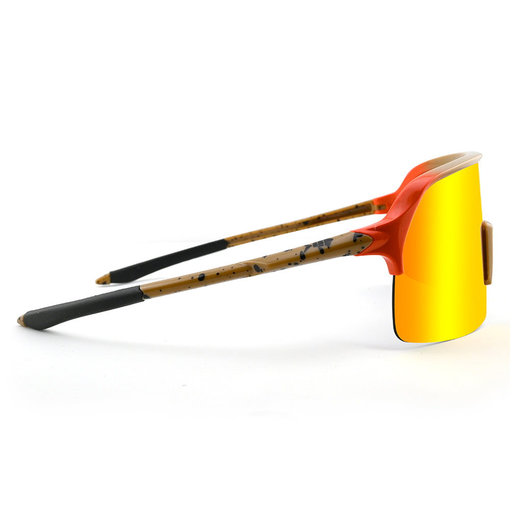 A photo looking at the left side of Fats Yellowstone Cutthroat Trout sunglasses.