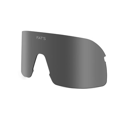 A photo of a Black replacement lens for Fats Fishing trout sunglasses.