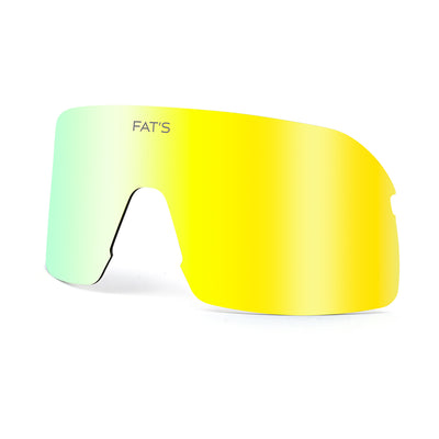 A photo of a Yellow replacement lens for Fats Fishing trout sunglasses.